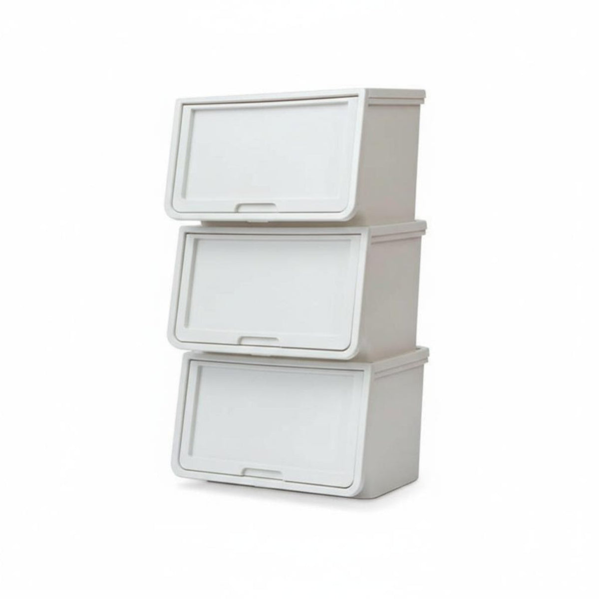 Front-Opening Container Easy retrieval Organizer Box Stackable Design Space Saving for Apartment Dwellers