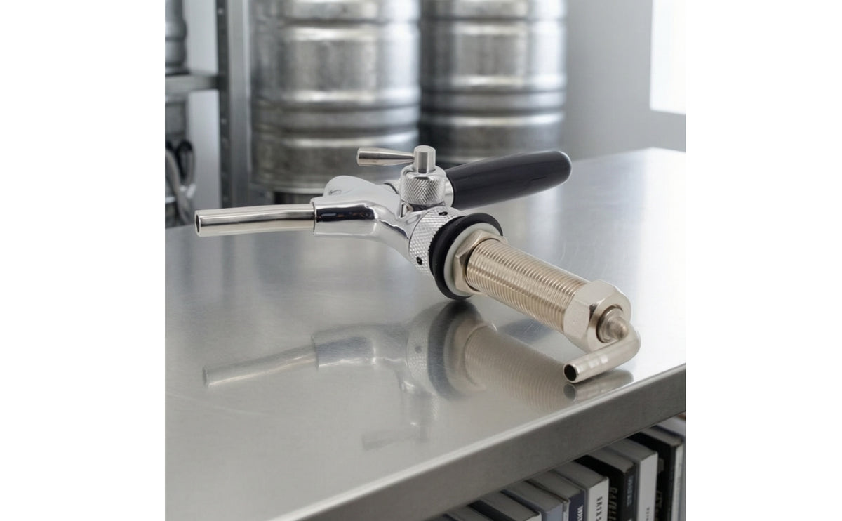 Stainless Steel Beer Faucet with Long Shank Chrome Polished Long Shank Beer Faucet Corrosion-Resistant Keg Tap Sturdy for Homebrewers, Bartenders, Home Bar, Kegerator