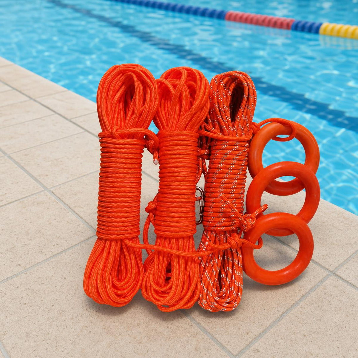 Professional Water Rescue Rope Floating Line for Swimming and Boating, Lifebuoy Rope with Buoyant Cord