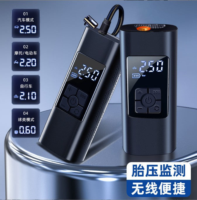 Portable Mini Electric Air Pump for Car Tires, Wireless Handheld