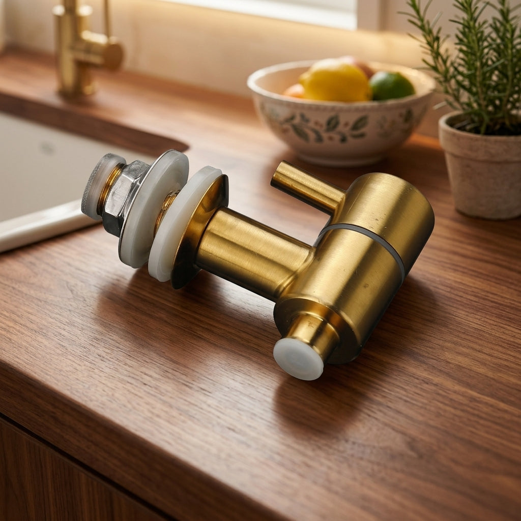 Beverage Dispenser Tap, Stainless Steel Faucet for Drink Containers, Brushed Finish Single-Handle Juice Barrel Spigot, Fits 12mm Opening Hole