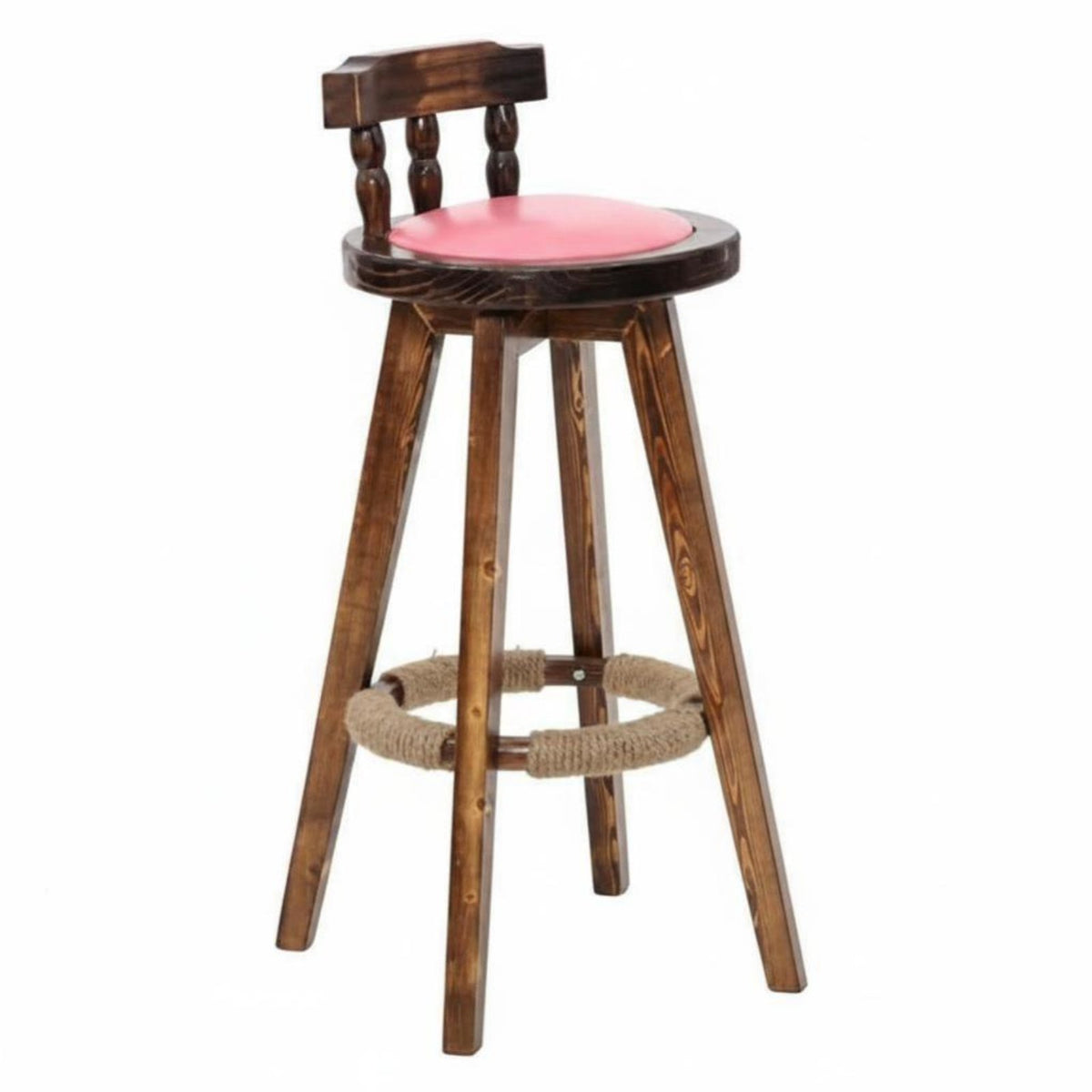 Counter Stool with spinerest Retro retro bar Chair Easy to Clean for Dining Room