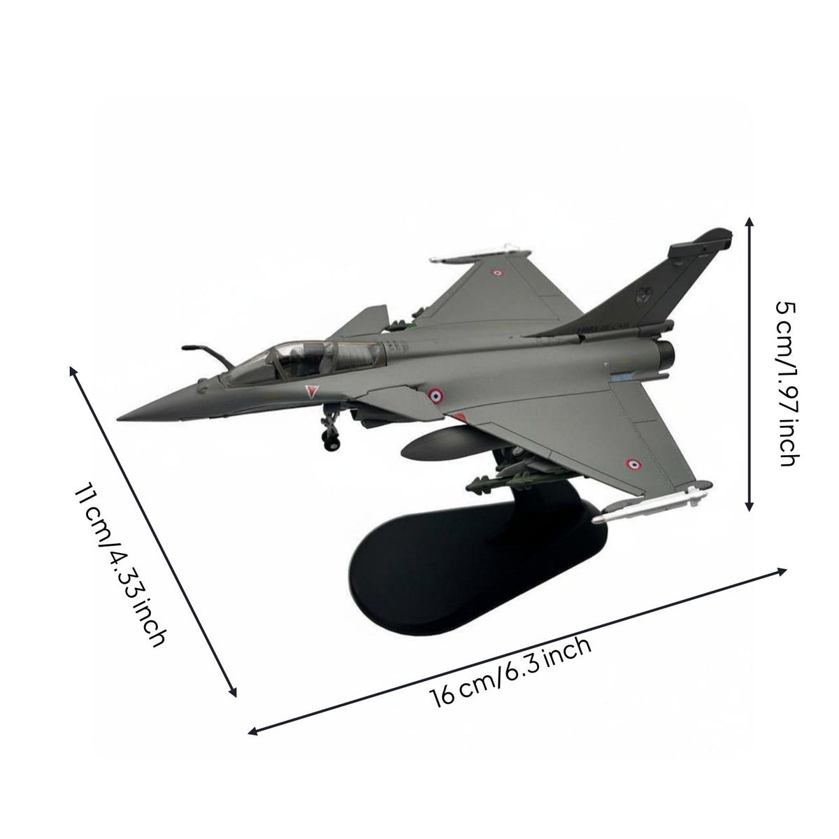 1/100 Scale Rafale C Model Pre-Assembled Rafale Fighter Jet Model Collectible Item 1:100 Fighter Jet Model Plane for Enthusiasts, Shelf Ornament