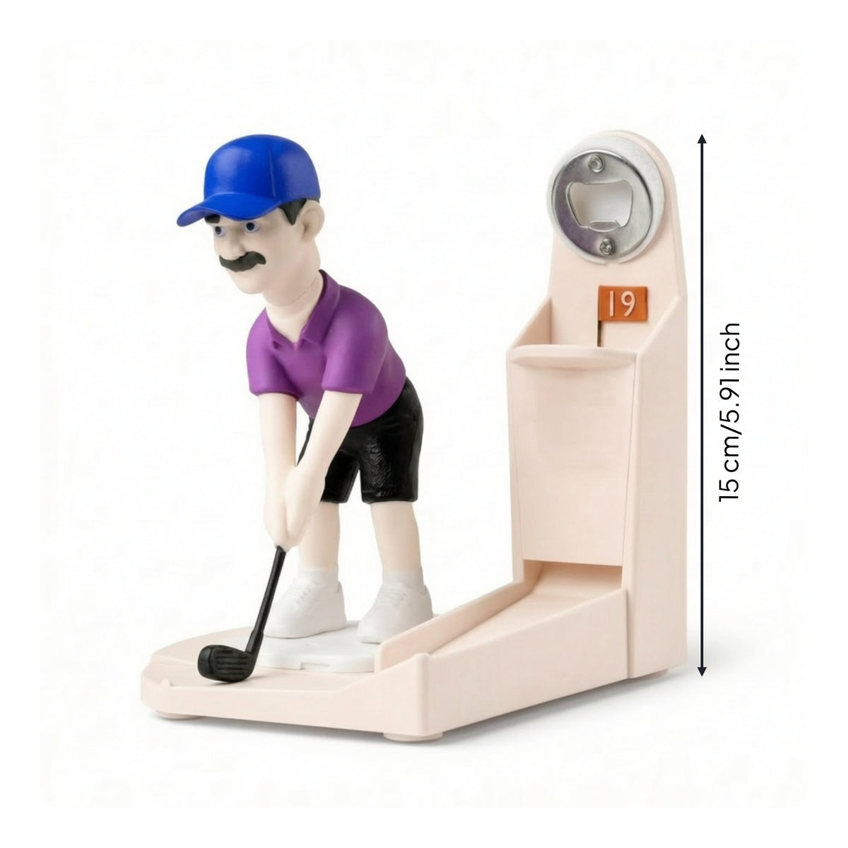 Novelty Golf Bottle Opener Desktop Figurine Bottle Opener Collectible Fun for Golfers, Office Desk
