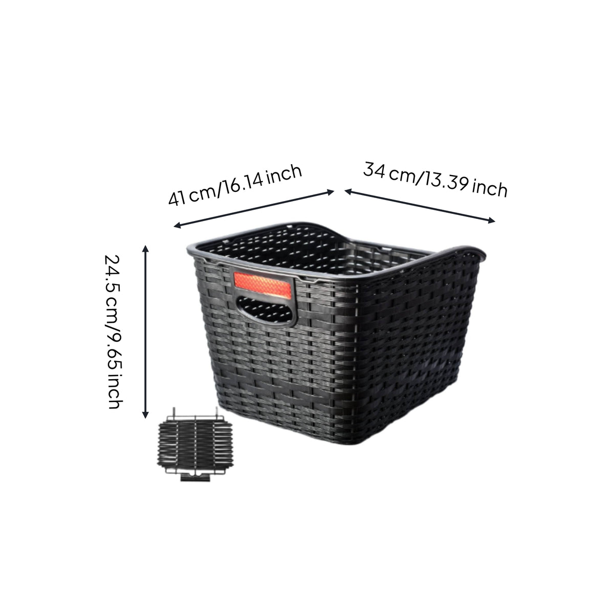 Rear Bike Basket Thickened Rear Bike Basket Rigid for Students, Daily Commute