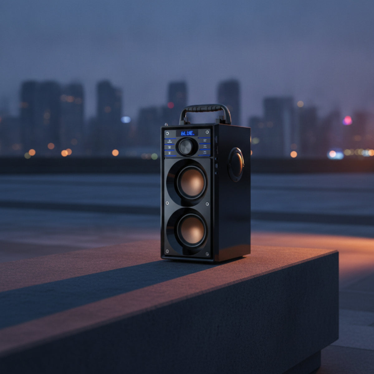 Portable Sing-Along Speaker Compact Portable Speaker with Handle Built-in Audio Playback System for Singers, Home Entertainment, Parties