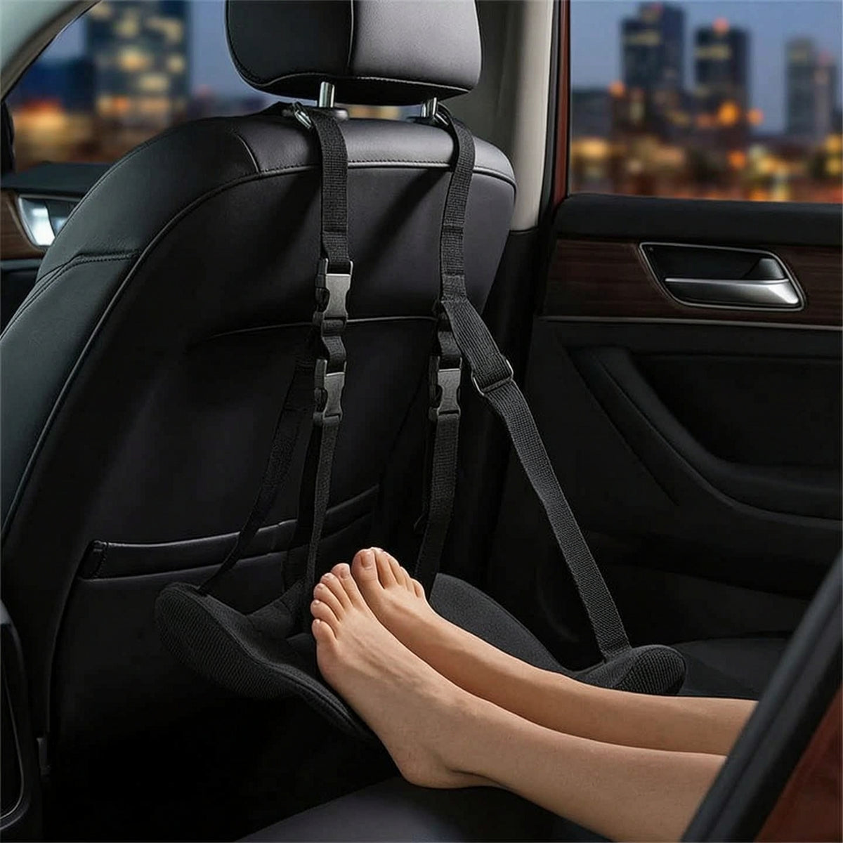 Portable Hanging Footrest Padded Foot Foot Sling Compact Footrest with Adjustable Straps Ergonomic for Travelers, Students