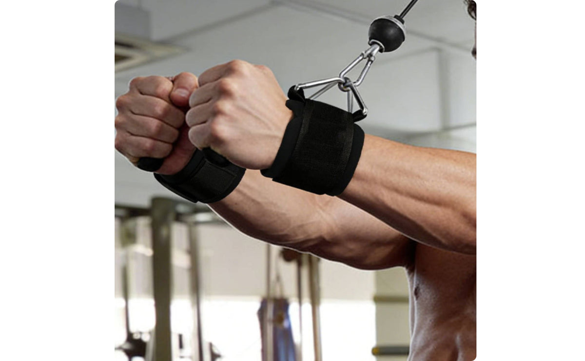 Cable Machine Wrist Strap Adjustable Wrist Cuff Padded Cable Attachment with Triangular Loop for Weightlifters, Gym-Goers, Strength Training
