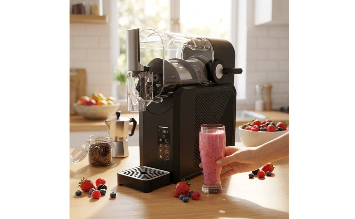 Chilled Drink Machine Countertop Slush Machine Manual Crank Slushy Maker for Hosts, Families, Parties, Home Bar, Kitchen