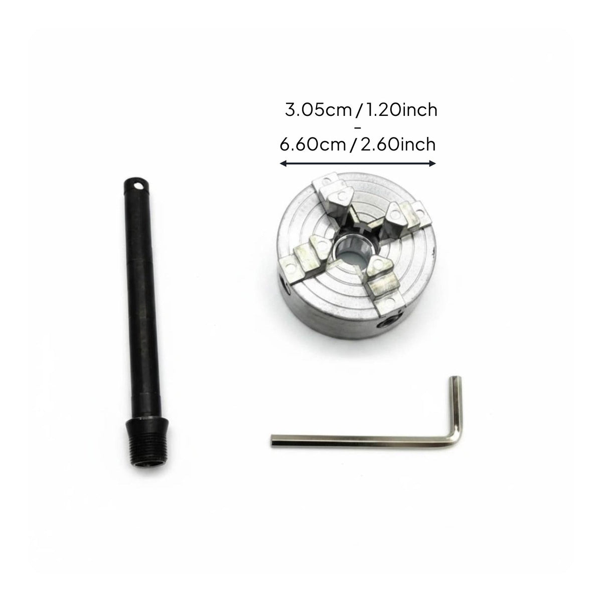4-Jaw Separate-Jaw Chuck Includes Connecting Rod Mini Lathe Chuck Zinc Alloy Machine Tool Accessory