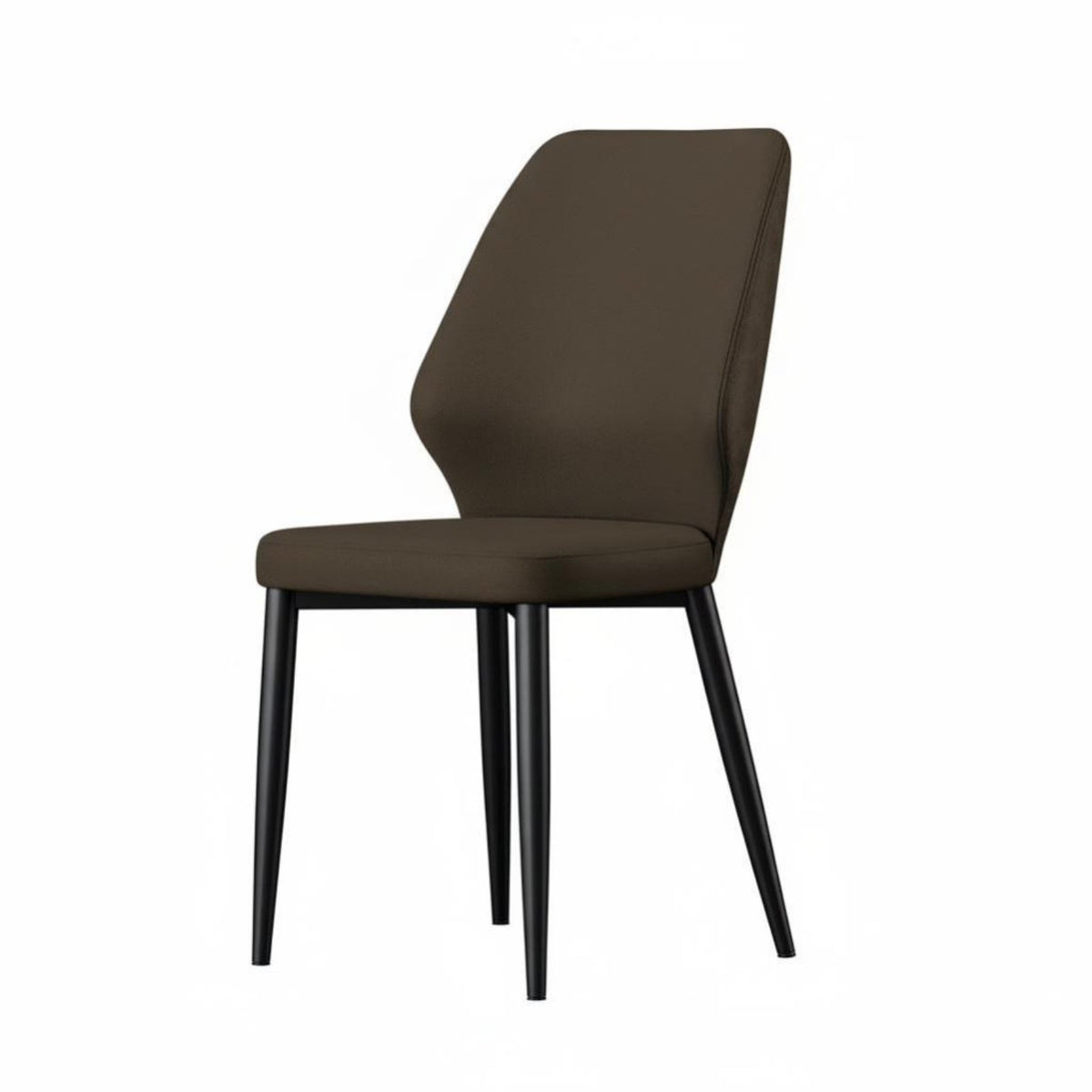 Faux Leather Side Chair Italian Design Upholstered Accent Chair Padding Ed Seat Ergonomic Backrest for Hotel, Kitchen