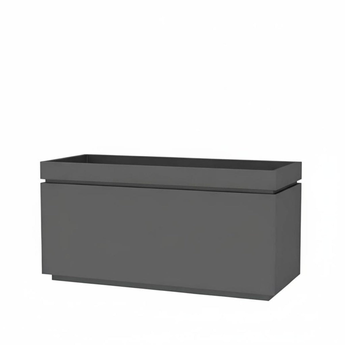 Metal Planter Bench, Outdoor Iron Flower Box, Divider, Seating Combo