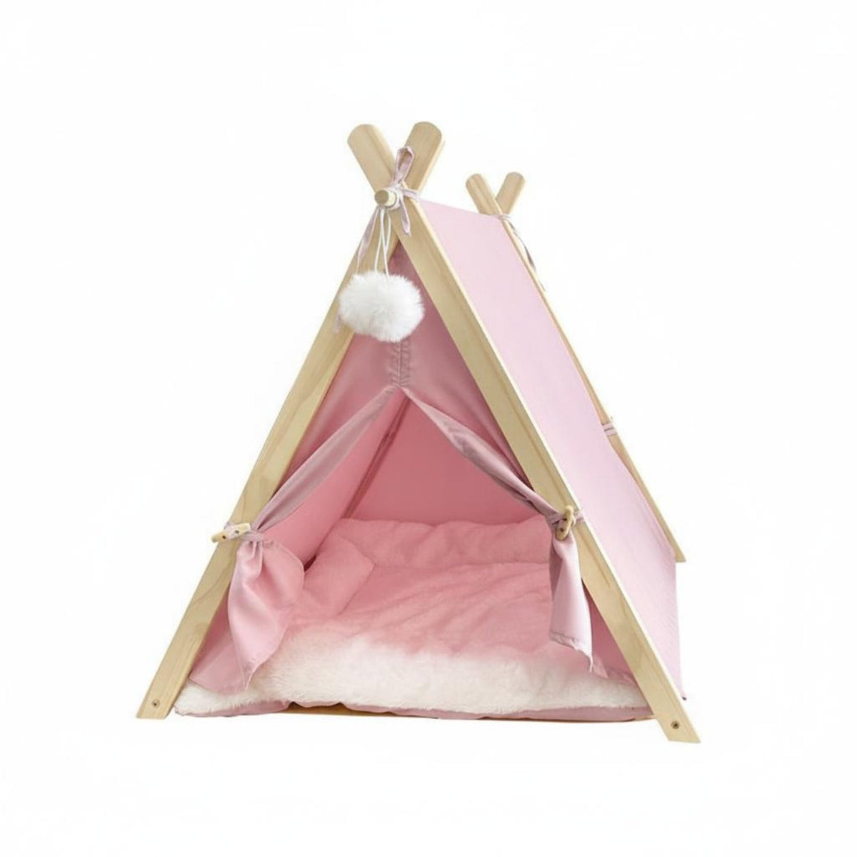 Removable and Washable Small Dog Tent House Semi-Enclosed Design Cat Tent Bed Soft Cushion Pet Teepee All Seasons for Kittens