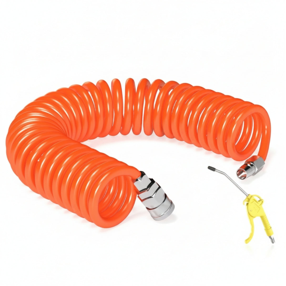 Retractable Recoil Air Hose Flexible Coiled Air Hose Portable Long-Lasting for DIYers, Mechanics, Workshop