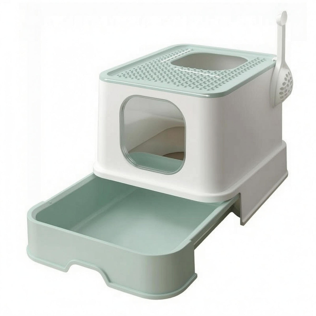 Drawer Style Litter Box Anti-Tracking Pet Supplies Odor Control for Indoor Use