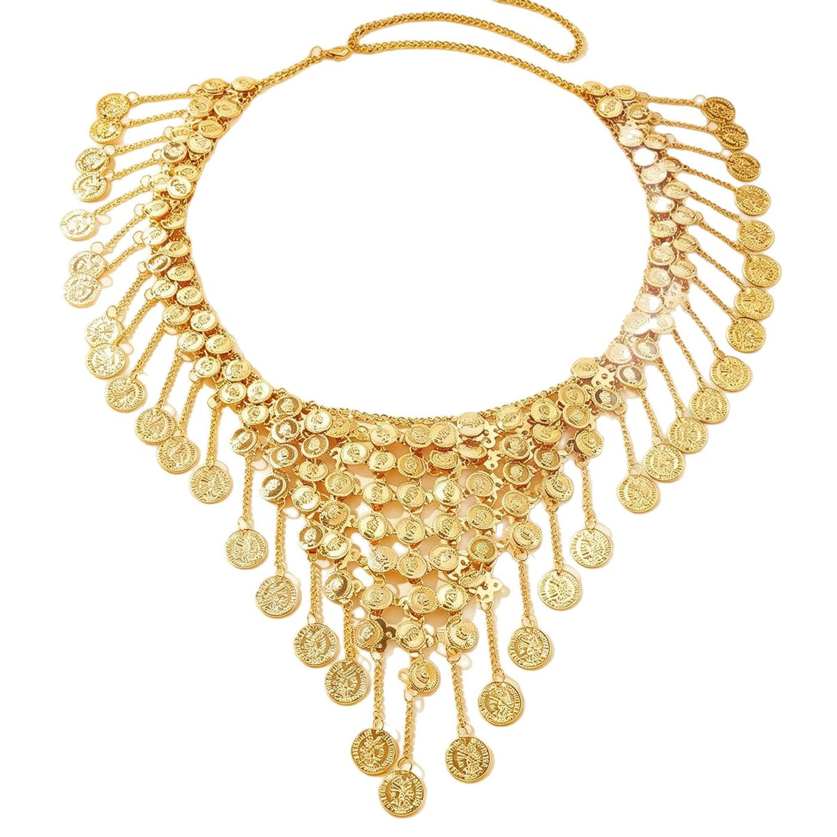 Belly Dance Coin Hip Chain with Tassel and Ethnic Style