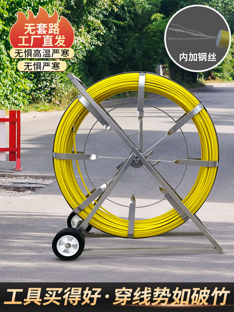 Electrician Cable Puller Wire Puller Fiber Optic Cable Puller 100m Conduit Rod