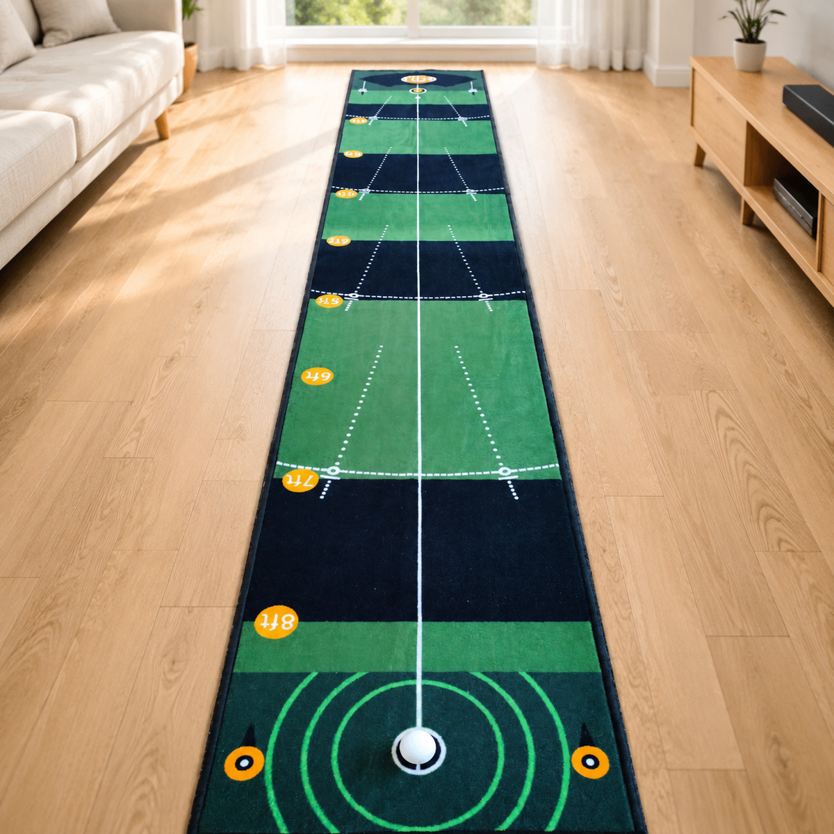 Putter Mat Putter Practice Equipment Golf Mat 50cm×300cm Home Practice Nylon Made