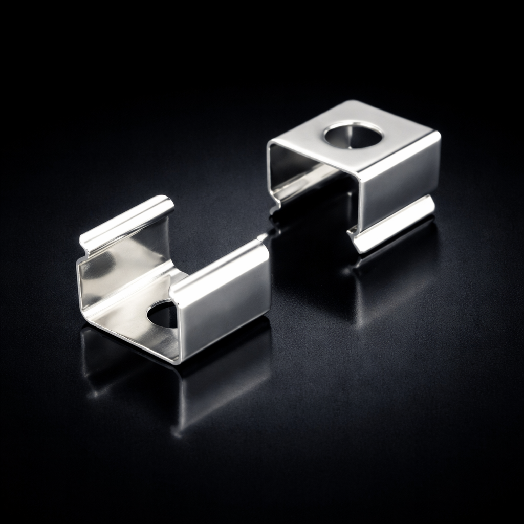 Stainless Steel Screw Mounting LED Strip Holder for Secure Installation, LED Strip Bracket with Screws, U-Shaped Metal Cabinet Lighting Clips
