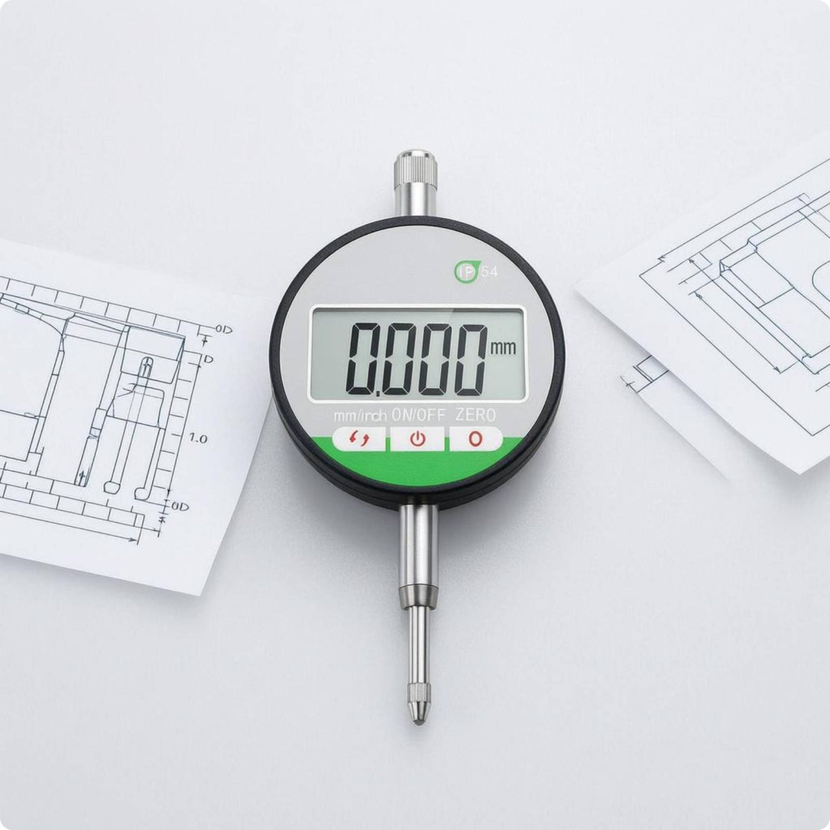 Digital Gauge Indicator 0.001 Mm LCD Gauge Indicator Measuring Tool Reset Button Easy to Read