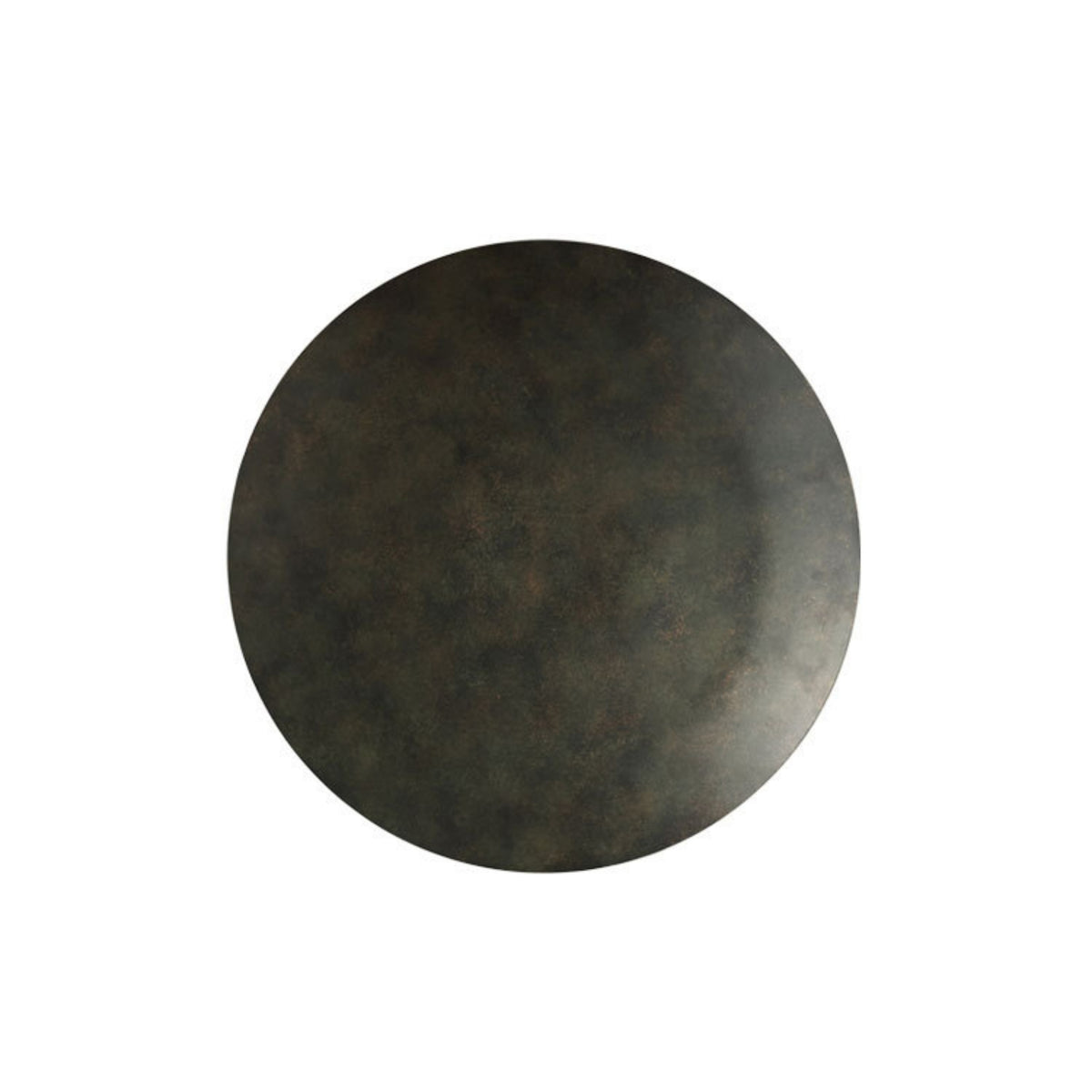 Round Wall Plaque Modern Metal Wall Decor Matte Black for Entryway, Renters
