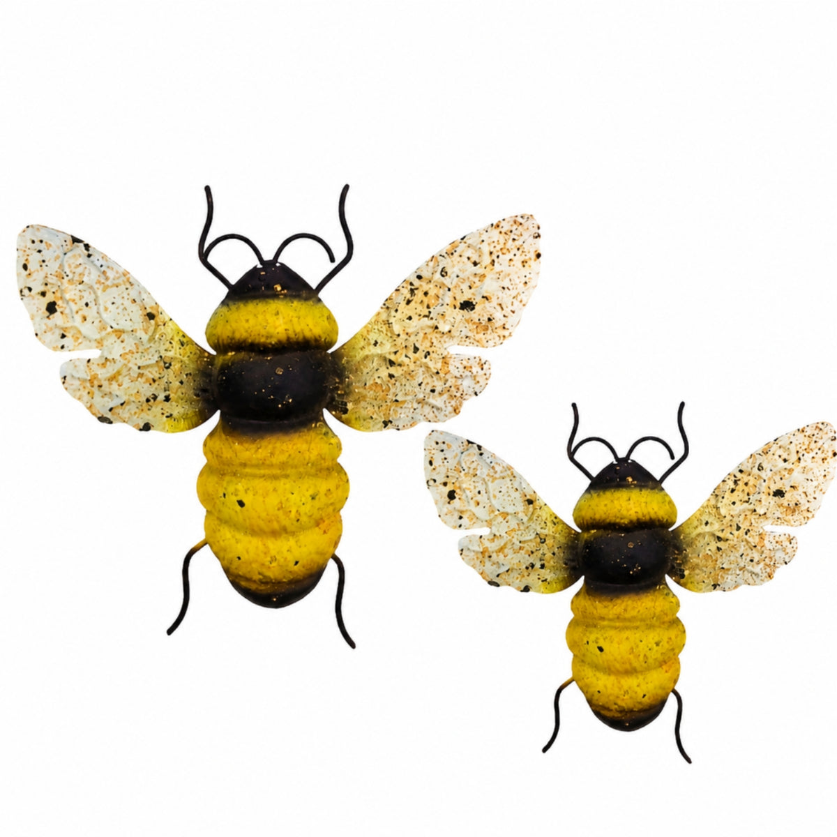 2 Pieces Bumble Bee Wall Decor Rustic Bee Wall Decor Decorative for Fence