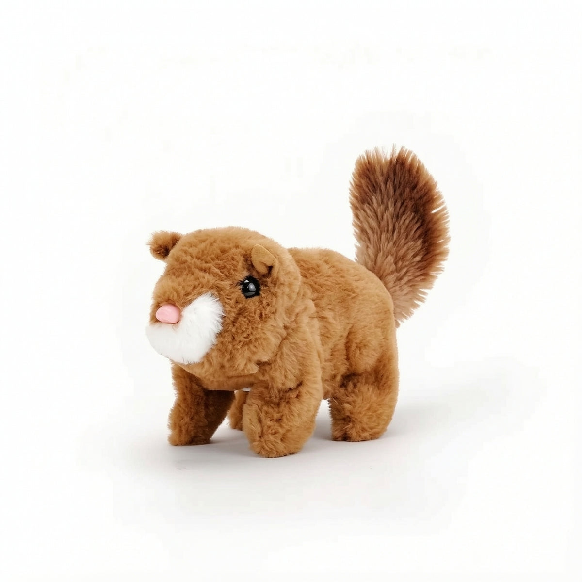 Electronic Stuffed Squirrel Electric Walking Squirrel Toy Fuzzy Soft for Children, Playtime, Bedroom