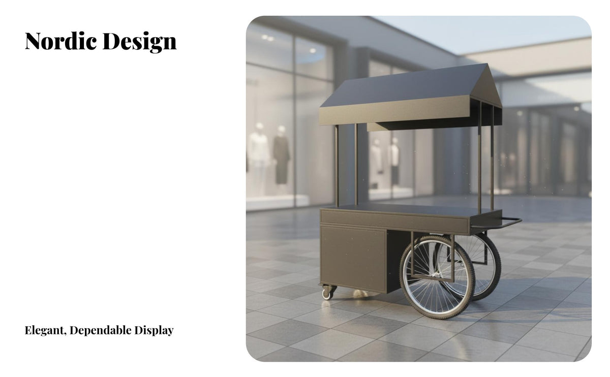 With Top fabric roof Roofed Display Wagon Large Capacity Multi-Tier Plant Trolley Decorative casters floral display stand adaptable Use for Garden lovers, Home Decorators, Promotional Events, Storefronts, Craft Fairs, Weddings