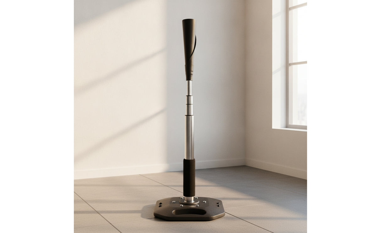 Batting Tee with Telescopic Stem Adjustable-Height Batting Tee with Rubber Base Sturdy Training Gear for Softball Athletes