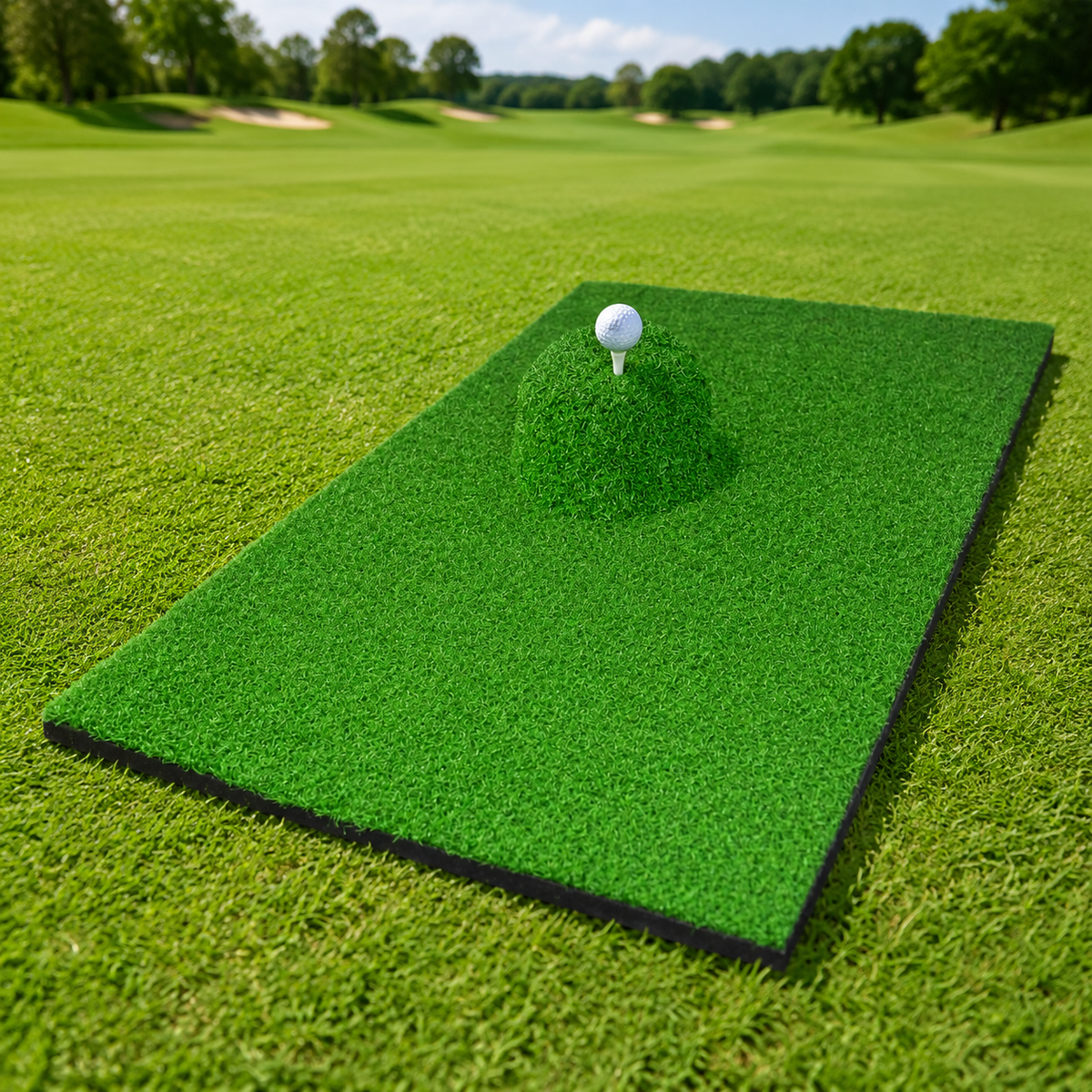 FOAM Golf Practice Mat 1m x 1.25m High-Durability Artificial Turf Golf Training Tool For Home Garden Indoor Outdoor Non-Slip