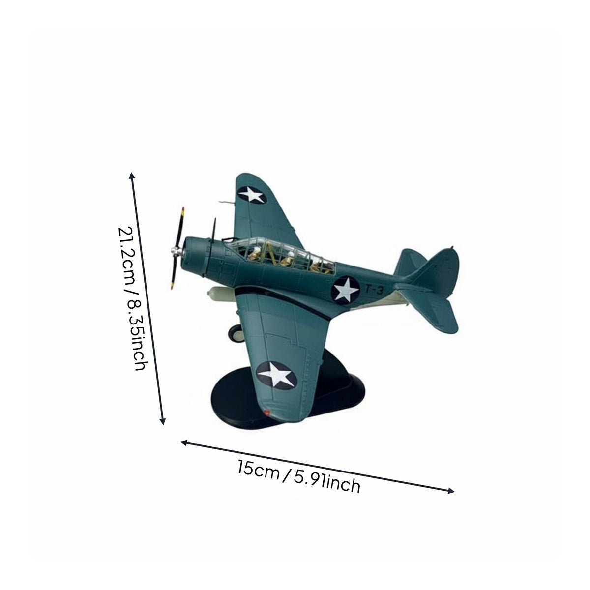 1/72 Scale Devastator Model Detailed WW2 Aviation Armament Warplane Model Pre-Assembled US Airplane Display Piece for History Buffs, Office