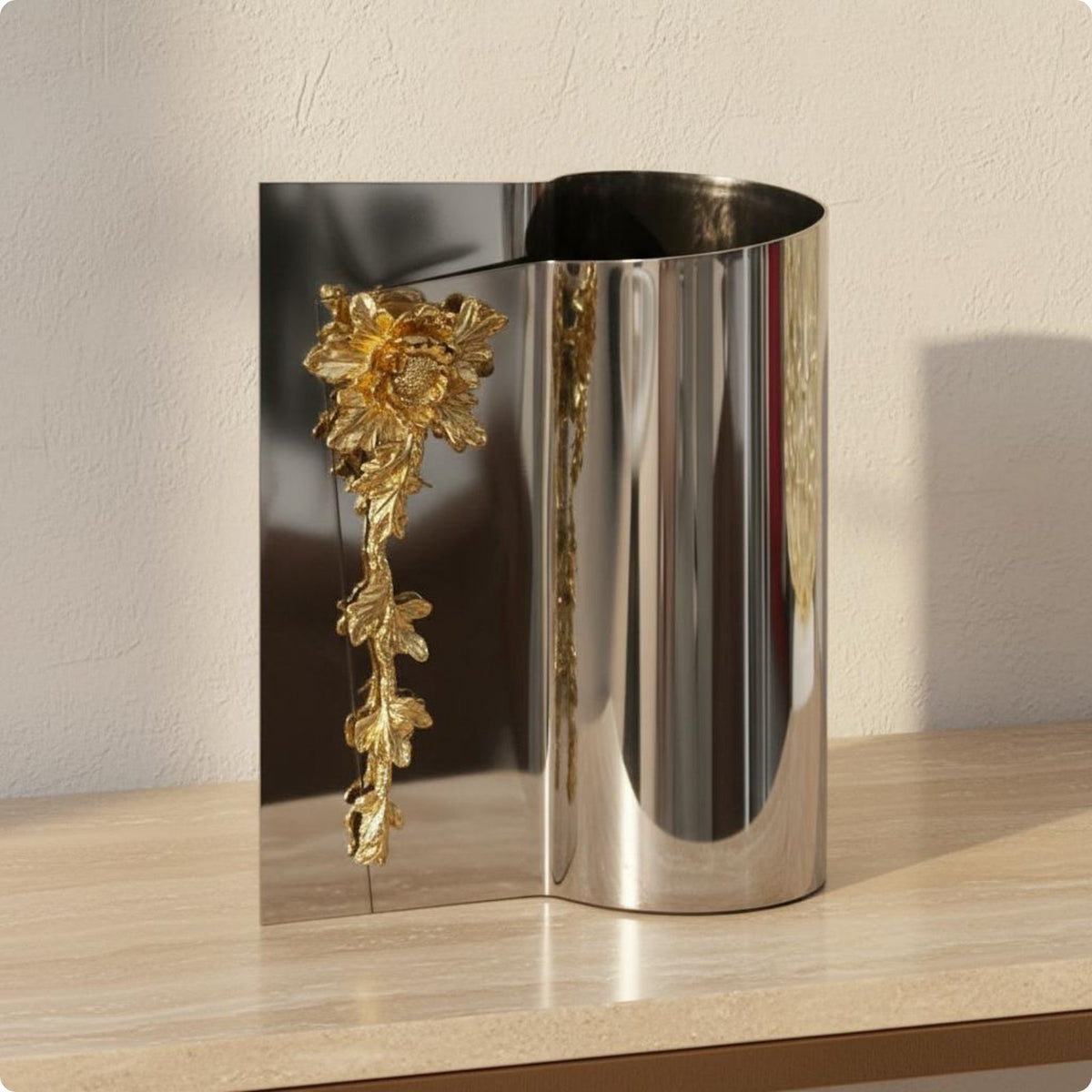 Stainless Steel Vase Nordic Design Modern Flower Holder Elegant for Tabletop