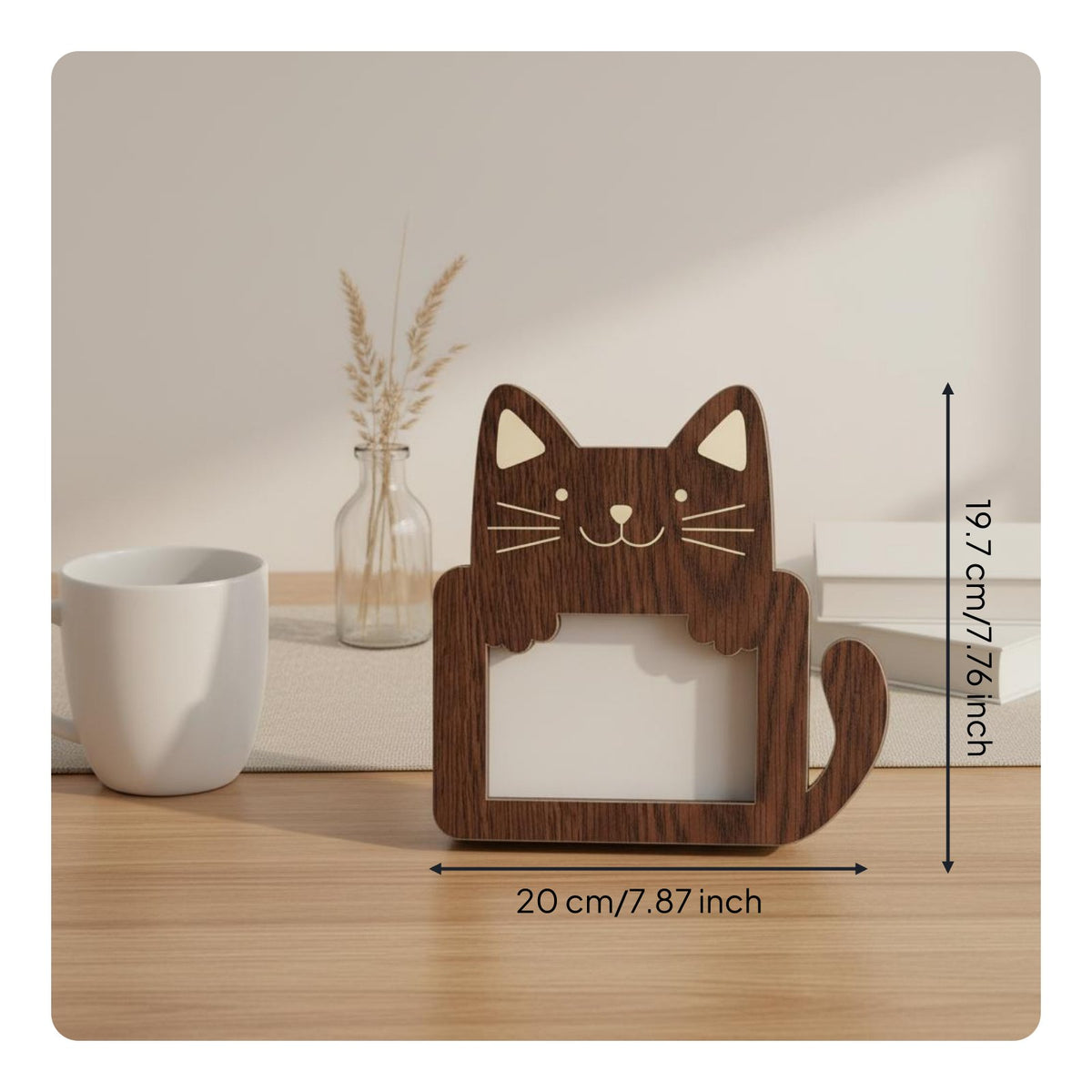 Animal Shaped Picture Frame Creative Shape Cute Bear Picture Stand Ideal Gift Cartoon Cat Photo Holder for Office Desk