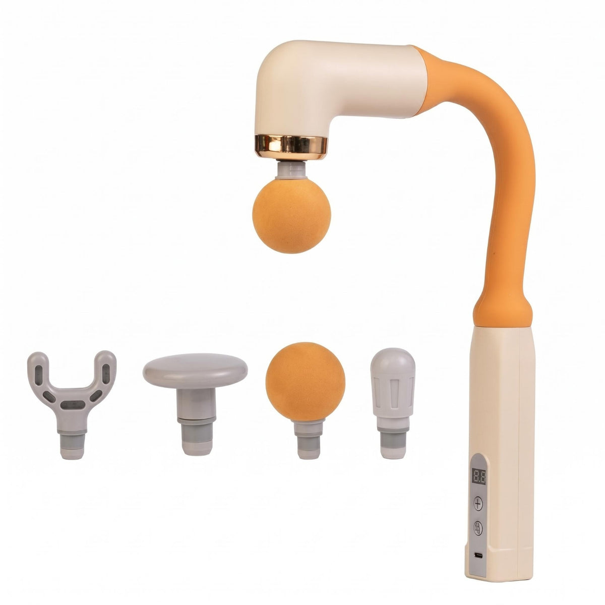 U-Shaped Massage Button Controls Handheld Fascia Massager Curved Massage USB-C Charging Deep Tissue Massager Cordless