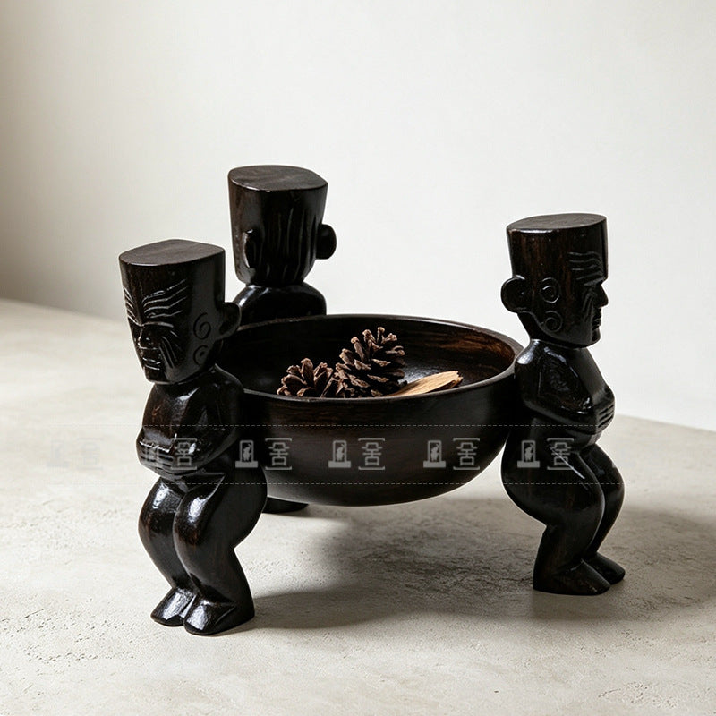 Creative Resin Fruit Bowl Decorative Piece, Vintage Style, for Home Decor