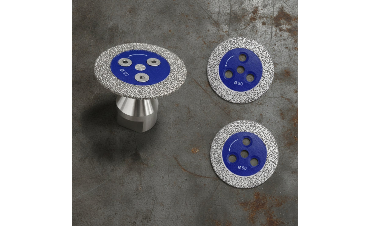 3 Pieces Diamond Saw with Flange Brazed Diamond Saw Mini Disc for Stone Carvers, Tile Installers, Angle Grinders, Workshop