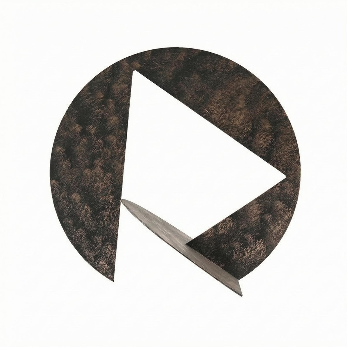 Geometric Metal Ornament Minimalist Triangular Cutout Decor Abstract Style Geometric Ball Decor