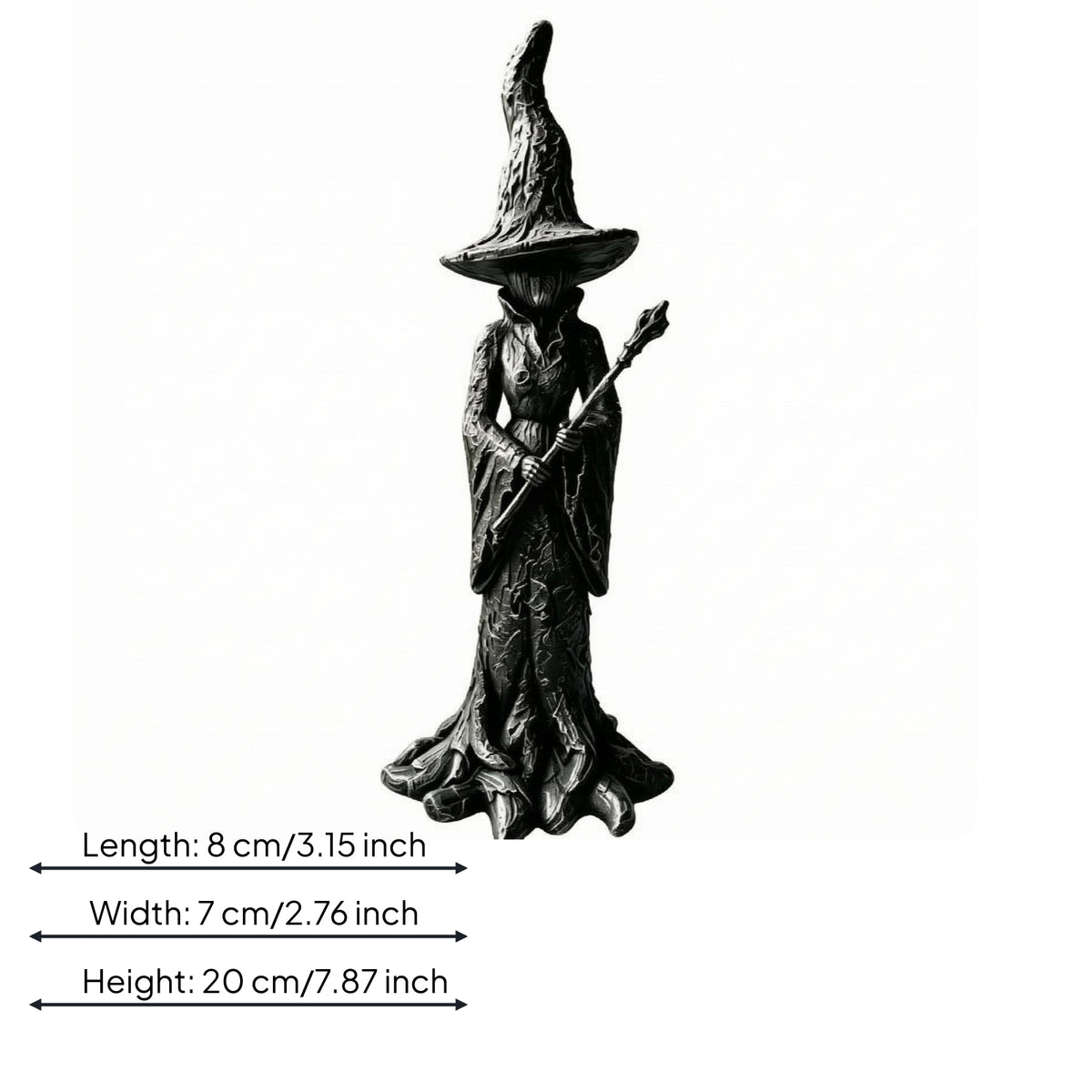 Halloween Witch Statue Resin Halloween Witch Figurine Carved Details