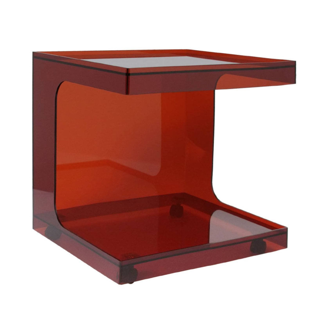Wheeled C-Table Multi-Functional Household Furniture Space-Saving Design