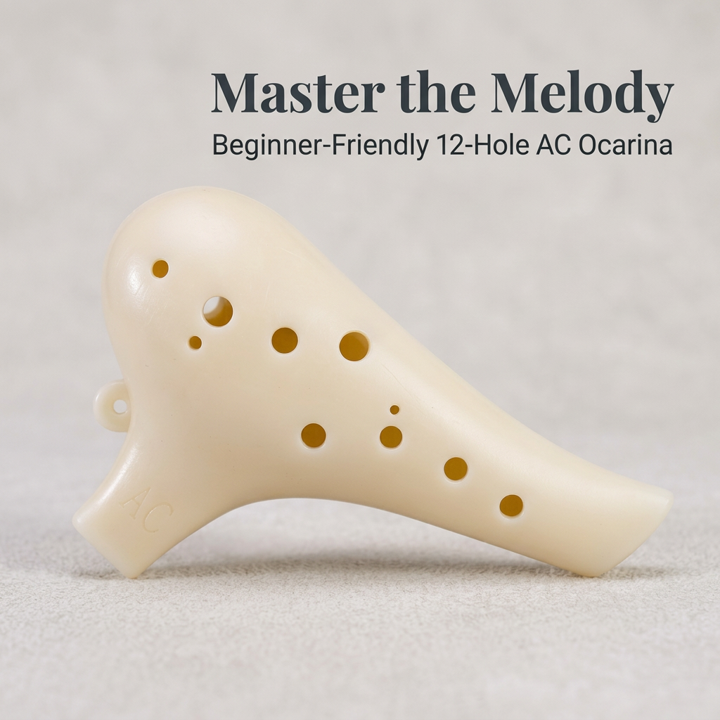 12 Hole Alto, Beginner Ocarina Alto C with Music Score, Ocarina Alto C Gift for Music Lovers, Scratch Resistant Alto Ocarina