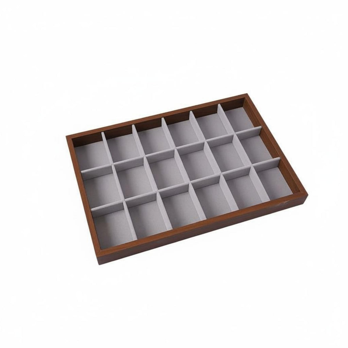 Jewelry Display Tray Rectangular Wooden Tray with Lining for Retailers, Vanity