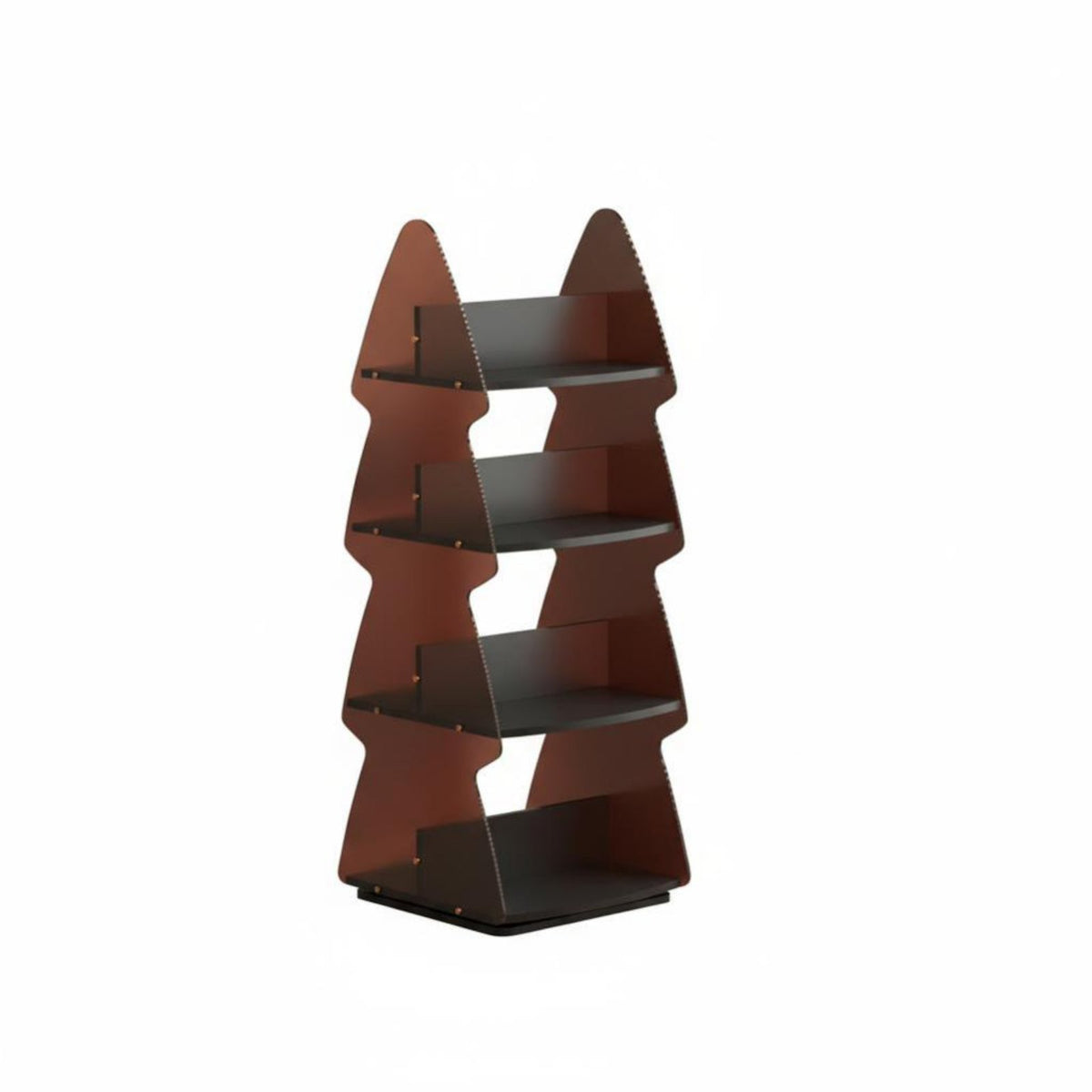 Revolving Tree-Shaped Book Display 360° Rotation Rotating Tree-Shaped Shelf Child-Safe Accessible Design for Children, Playroom