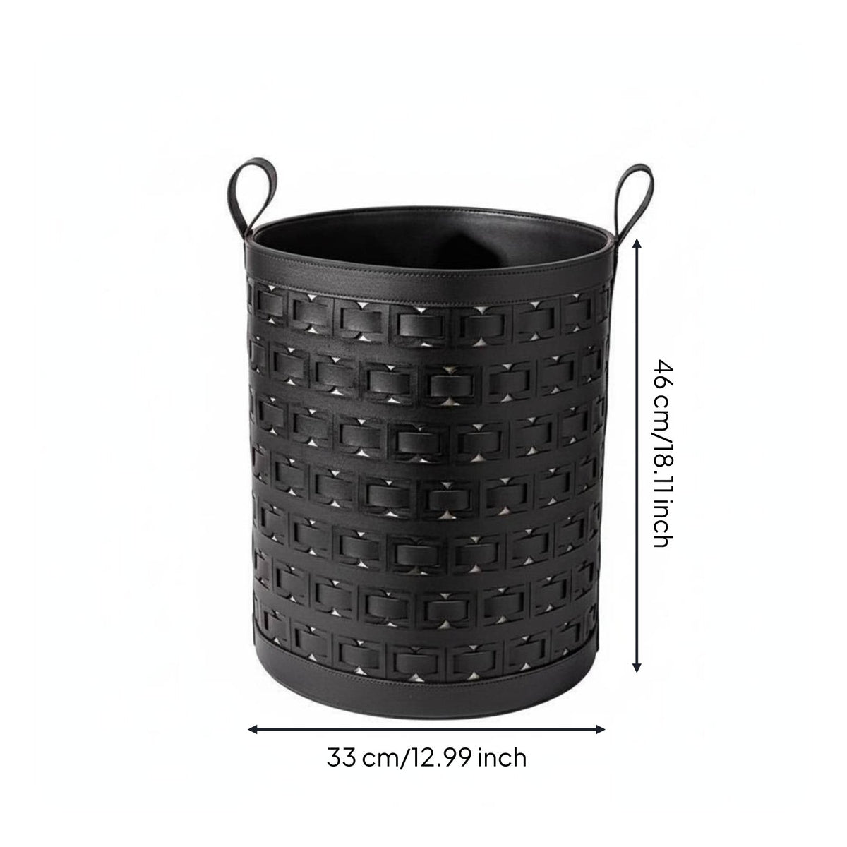 Leather Laundry Basket Minimalist Design Decorative Storage Tote for Cloakroom
