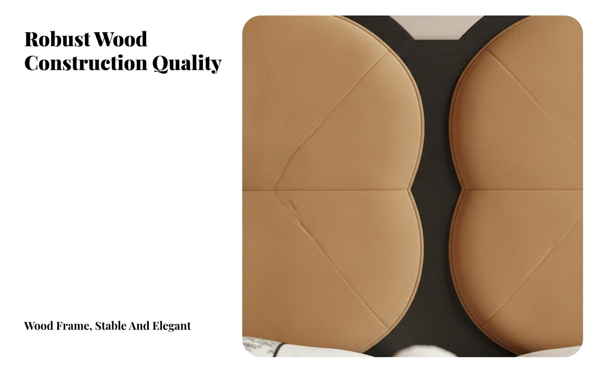 French Retro Design Upholstered foundation Bed sturdy Wood Construction Bedroom Furniture middleera aesthetic Mattress Foundation Vintage Look for partners, Adults, Homeowners, Home, Apartment, Guest Room
