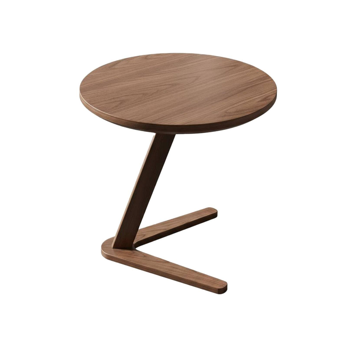 double-level Round Stand adaptable Use Side Table even Rounded Corners for Bedroom