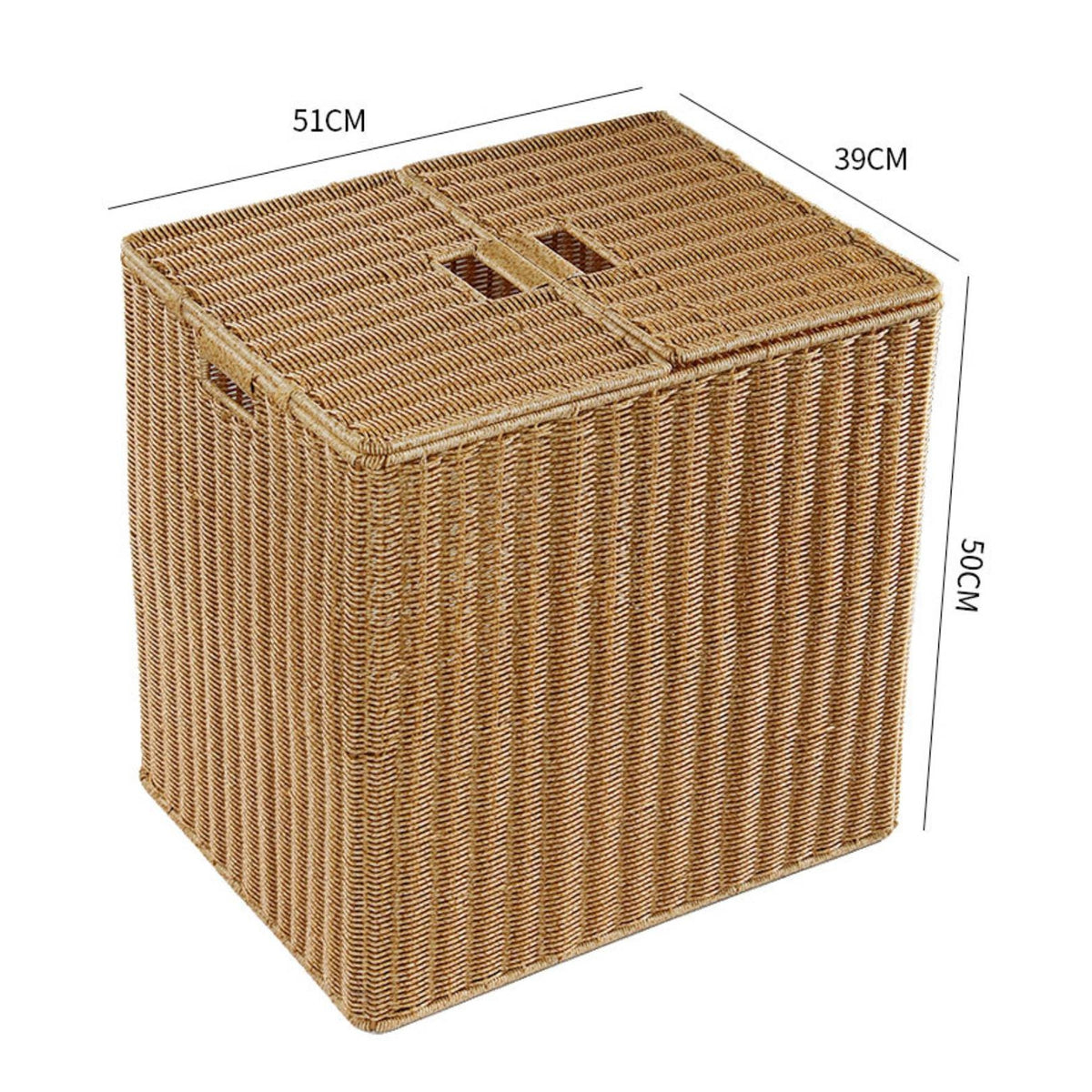 Rattan Storage Box with Lid Woven Storage Bin Handwoven for Bedroom Closet