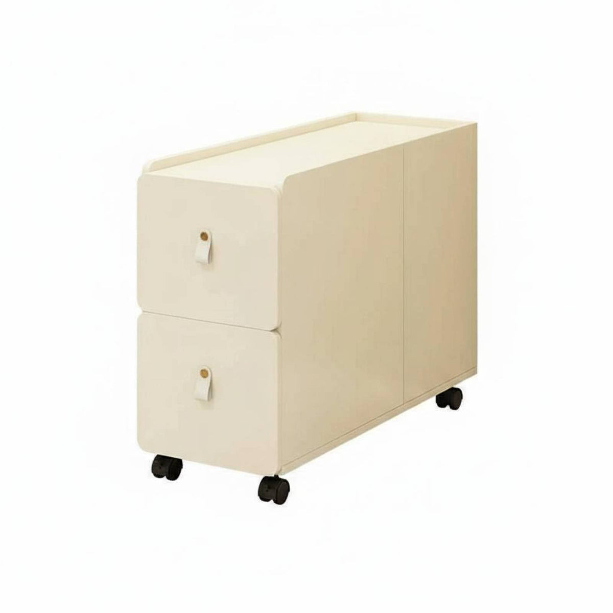 Mobile Nightstand Easy to Clean Rolling Side Rolling Side Table with Drawers
