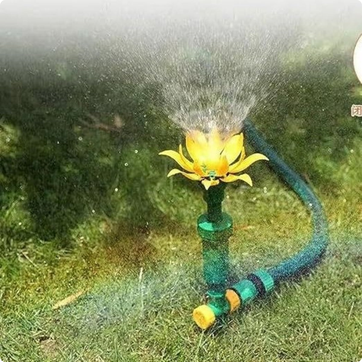 Flower-Shaped Sprinkler Stable Prong Base Garden Gear Easy Installation