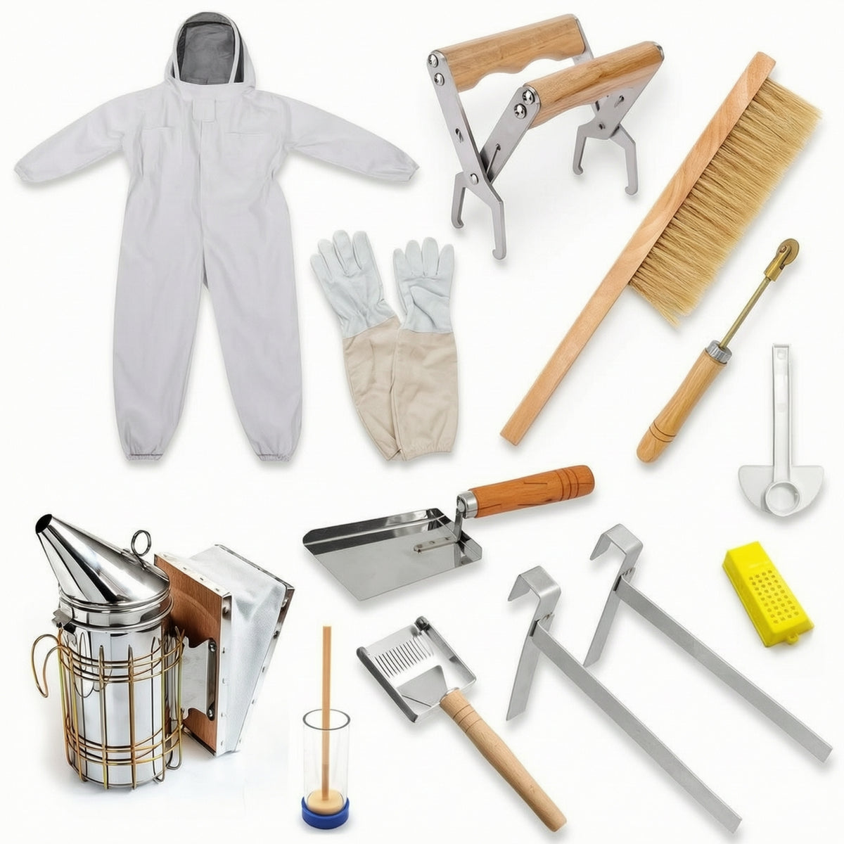 12 Pieces Bee Suit with Bee Calming Device Complete Bee Suit with Gloves