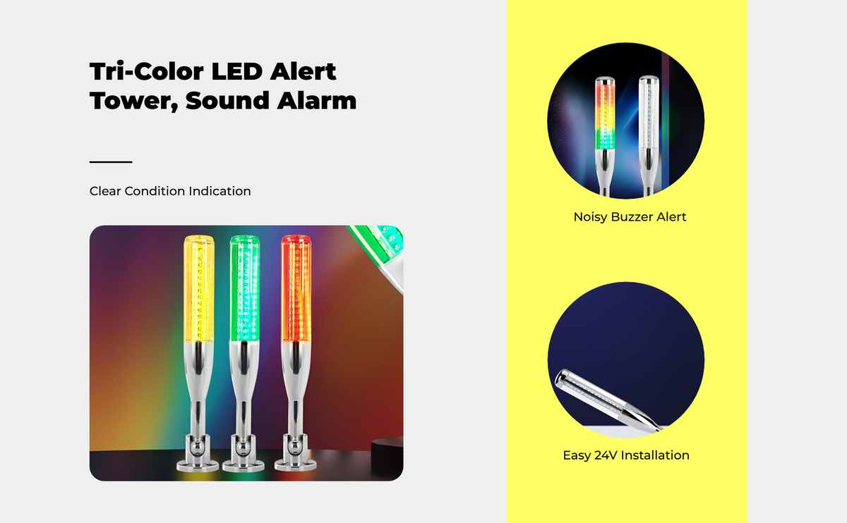 Factory LED warning light, buzzer